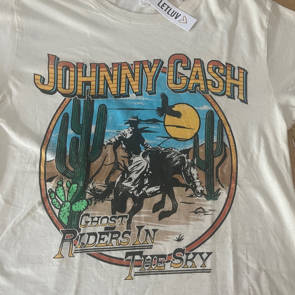 Anthropologie Jhonny Cash Tee by Let Luv - Picture 2 of 3